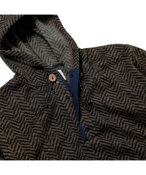 Hombre Nino（オンブレニーニョ）の「Hombre Nino FLEECE HOODED PULL OVER HN0232-CT0003（パーカー・メンズ・ブラウン/チャコールグレー・X-LARGE/MEDIUM/LARGE）」の5枚目の写真