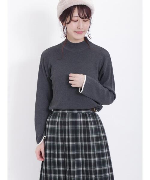 Samansa Mos2（サマンサ モスモス）の「ミラノリブハイネックニット（ニット/セーター・レディース・オフホワイト/チャコールグレー/ネイビー/グリーン・F）」の3枚目の写真