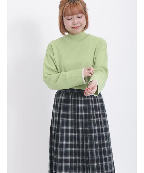 Samansa Mos2（サマンサ モスモス）の「ミラノリブハイネックニット（ニット/セーター・レディース・オフホワイト/チャコールグレー/ネイビー/グリーン・F）」の4枚目の写真