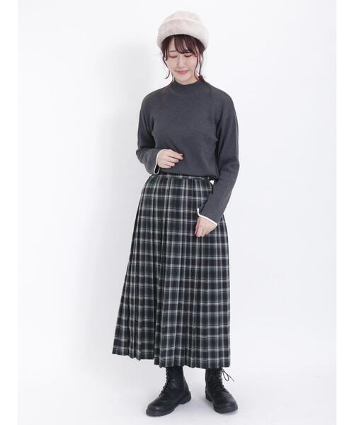 Samansa Mos2（サマンサ モスモス）の「ミラノリブハイネックニット（ニット/セーター・レディース・オフホワイト/チャコールグレー/ネイビー/グリーン・F）」の7枚目の写真