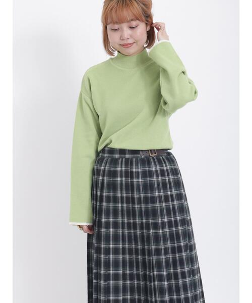 Samansa Mos2（サマンサ モスモス）の「ミラノリブハイネックニット（ニット/セーター・レディース・オフホワイト/チャコールグレー/ネイビー/グリーン・F）」の13枚目の写真