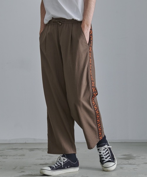 Revo.（レボ）の「【Revo.】TR リネンジャガードテープラインイージーパンツ/メンズ（その他パンツ・メンズ・ブラウン/ホワイト/ブラック・M/L）」の5枚目の写真