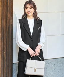 ストレッチウォッシャブルテーラードジレベスト