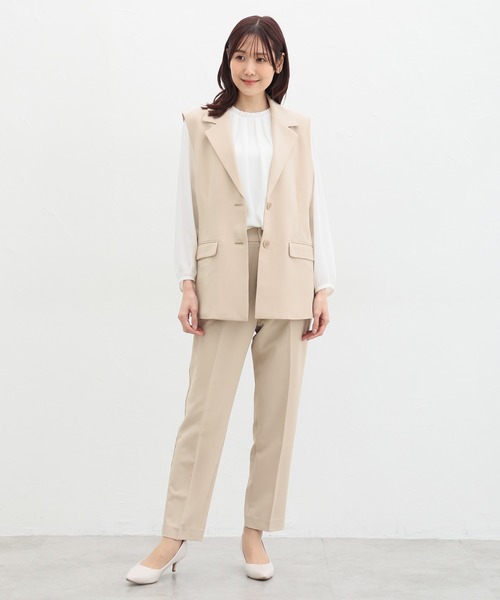 Honeys(ハニーズ)の「ストレッチウォッシャブルテーラードジレベスト(ベスト・レディース・ベージュ/ブラック/アイボリー/杢グレー・LL/L/M/S)」の19枚目の写真