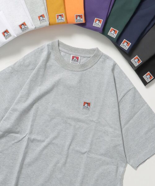 BEN DAVIS(ベンデイビス)の「【BEN DAVIS(ベンデイビス)】BEN'S LABEL BIG T / 10色展開 クルーネック ピスポケット ブランドタグ 定番 無地 半袖Tシャツ ゴリラ(Tシャツ/カットソー・メンズ・オレンジ/チャコール/パープル/グリーン系その他/マスタード/ダークネイビー/ホワイト/オフホワイト/グレー/ブラック・X-LARGE/LARGE/MEDIUM/SMALL)」の2枚目の写真