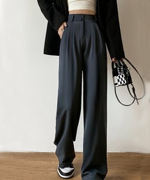 Lace Ladies（レースレディース）の「ダブルボタンハイウエストタックワイドスラックス（スラックス）」