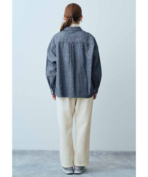 THREE FIFTY STANDARD（スリーフィフティースタンダード）の「ＴＨＲＥＥ　ＦＩＦＴＹ　ＳＴＡＮＤＡＲＤシャンブレーのシャツジャケット（シャツ/ブラウス・レディース・ブルー系その他・LARGE/MEDIUM/X-LARGE/XX-LARGE）」の5枚目の写真