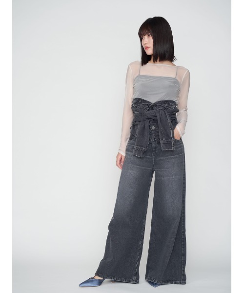 FRAY I.D（フレイアイディー）の「バックオープンシアーカットソー（Tシャツ/カットソー・レディース・ブルー/ピンク/ライム/ホワイト・FREE）」の7枚目の写真