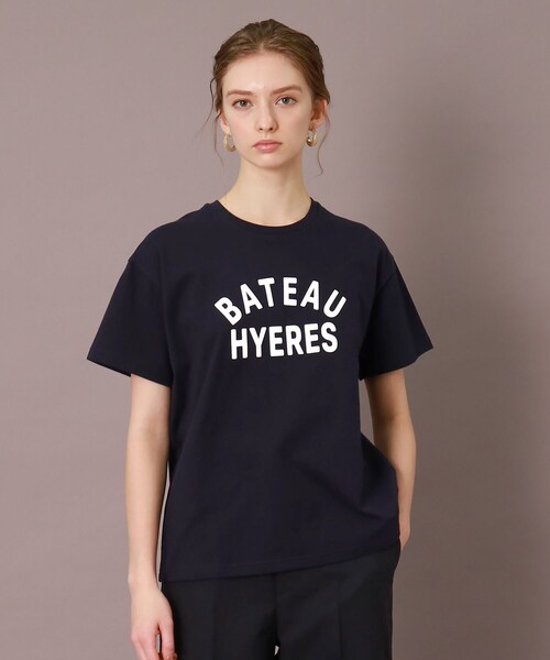 DRESSTERIOR(ドレステリア)の「【洗える/カラー豊富】ベーシックロゴTシャツ(Tシャツ/カットソー・レディース・グリーン/ネイビー/ホワイト/ナチュラル・34/38/36)」の4枚目の写真