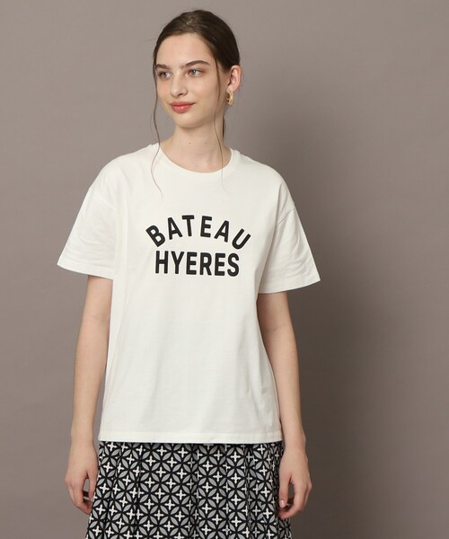 DRESSTERIOR(ドレステリア)の「【洗える/カラー豊富】ベーシックロゴTシャツ(Tシャツ/カットソー・レディース・グリーン/ネイビー/ホワイト/ナチュラル・34/38/36)」の1枚目の写真