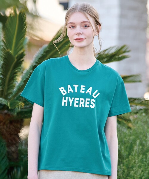 DRESSTERIOR(ドレステリア)の「【洗える/カラー豊富】ベーシックロゴTシャツ(Tシャツ/カットソー・レディース・グリーン/ネイビー/ホワイト/ナチュラル・34/38/36)」の3枚目の写真