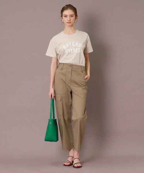 DRESSTERIOR(ドレステリア)の「【洗える/カラー豊富】ベーシックロゴTシャツ(Tシャツ/カットソー・レディース・グリーン/ネイビー/ホワイト/ナチュラル・34/38/36)」の5枚目の写真