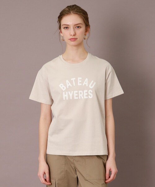 DRESSTERIOR(ドレステリア)の「【洗える/カラー豊富】ベーシックロゴTシャツ(Tシャツ/カットソー・レディース・グリーン/ネイビー/ホワイト/ナチュラル・34/38/36)」の6枚目の写真