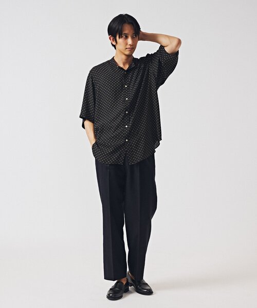 EDIFICE(エディフィス)の「パターンデシン 半袖スタンドカラーシャツ(シャツ/ブラウス・メンズ・ブラック/ブラック系その他/ブラックミックス/グレー/ネイビー・SMALL/MEDIUM/LARGE)」の11枚目の写真