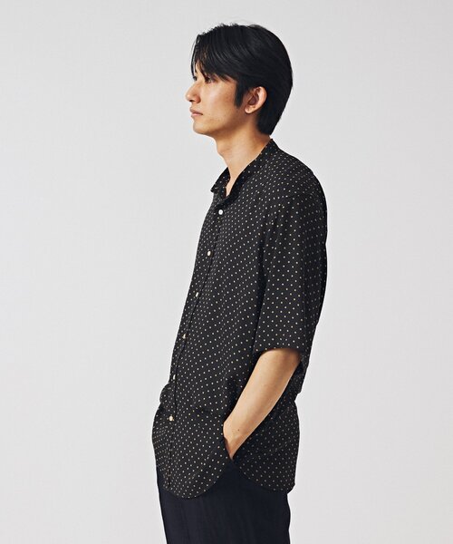 EDIFICE(エディフィス)の「パターンデシン 半袖スタンドカラーシャツ(シャツ/ブラウス・メンズ・ブラック/ブラック系その他/ブラックミックス/グレー/ネイビー・SMALL/MEDIUM/LARGE)」の9枚目の写真