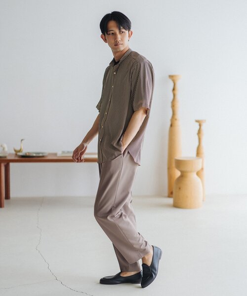 EDIFICE(エディフィス)の「パターンデシン 半袖スタンドカラーシャツ(シャツ/ブラウス・メンズ・ブラック/ブラック系その他/ブラックミックス/グレー/ネイビー・SMALL/MEDIUM/LARGE)」の18枚目の写真