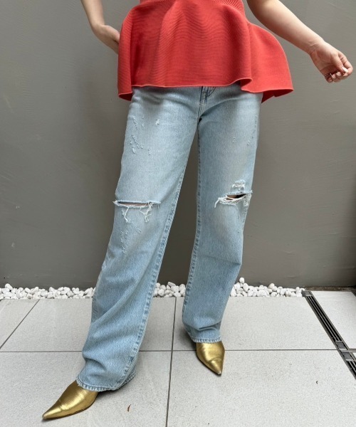 NEEDBY heritage(ニードバイヘリテージ)の「NEEDBY heritage(ニードバイヘリテージ)NO.7/ハイライズストレート/N1V2V01(その他パンツ・レディース・その他18・24/25/26/27/28)」の2枚目の写真