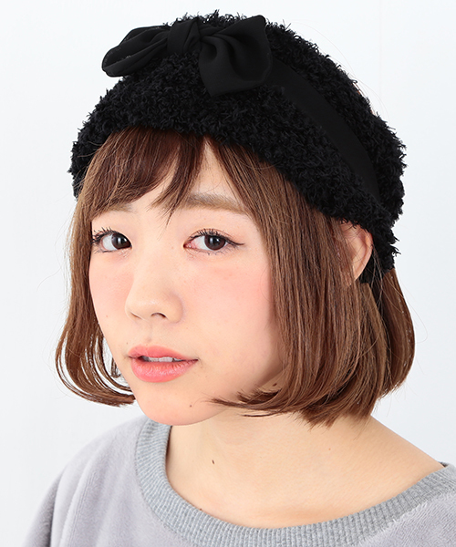 CAROLINA GLASER（カロリナ グレイサー）の「WEARISTA“maho”×CAROLINA GLASER / 2WAY ヘアバンド（ヘアバンド・レディース・ブラック/ベージュ・ONE SIZE）」の2枚目の写真