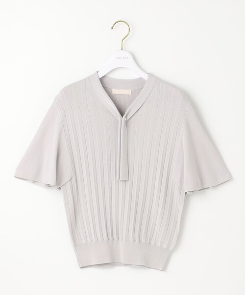 ANY SIS（エニィスィス）の「【UVケア】ボウタイフレアスリーブ ニット（ニット/セーター・レディース・ライトグレー系/スカイブルー系/ネイビー系・2）」の10枚目の写真