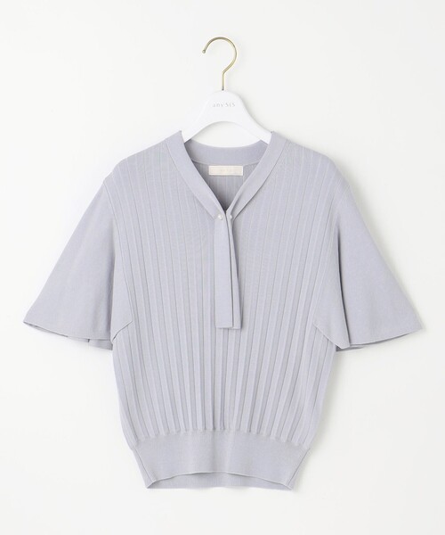 ANY SIS（エニィスィス）の「【UVケア】ボウタイフレアスリーブ ニット（ニット/セーター・レディース・ライトグレー系/スカイブルー系/ネイビー系・2）」の11枚目の写真