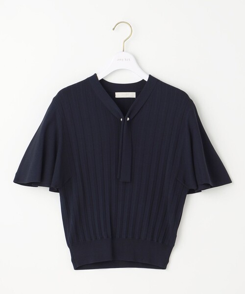 ANY SIS（エニィスィス）の「【UVケア】ボウタイフレアスリーブ ニット（ニット/セーター・レディース・ライトグレー系/スカイブルー系/ネイビー系・2）」の12枚目の写真