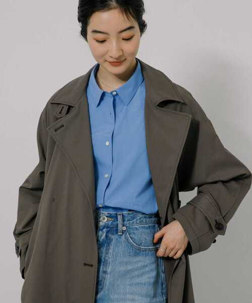 THOMAS MASON（トーマス メイソン）の「トーマスメイソンベーシックシャツ（シャツ/ブラウス・レディース・ロイヤルブルー/ストライプ/ホワイト・FREE）」の2枚目の写真