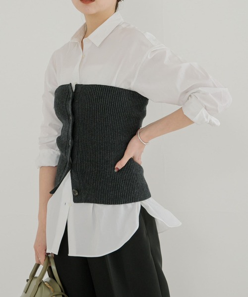 THOMAS MASON（トーマス メイソン）の「トーマスメイソンベーシックシャツ（シャツ/ブラウス・レディース・ロイヤルブルー/ストライプ/ホワイト・FREE）」の6枚目の写真