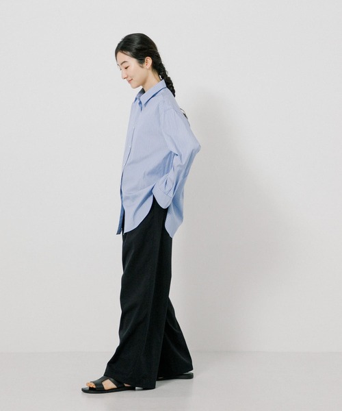 THOMAS MASON（トーマス メイソン）の「トーマスメイソンベーシックシャツ（シャツ/ブラウス・レディース・ロイヤルブルー/ストライプ/ホワイト・FREE）」の20枚目の写真