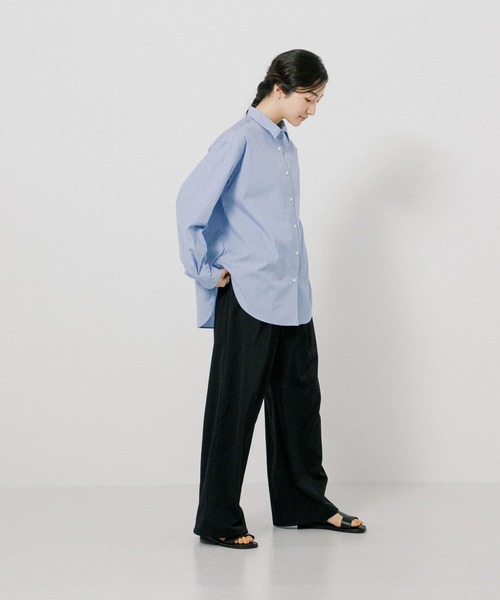 THOMAS MASON（トーマス メイソン）の「トーマスメイソンベーシックシャツ（シャツ/ブラウス・レディース・ロイヤルブルー/ストライプ/ホワイト・FREE）」の21枚目の写真