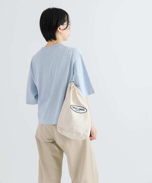 PARROTT CANVAS（パロットキャンバス）の「PARROTT CANVAS　シューズバック（ショルダーバッグ・レディース・ネイビー/オフホワイト・-）」の3枚目の写真