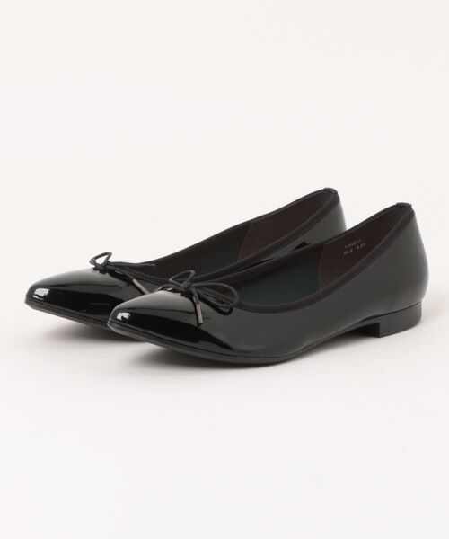 Bridget Birkin(ブリジットバーキン)の「【Bridget Birkin】ポインテッドリボンレインフラットパンプス(544011)(レインシューズ・レディース・ブラック・24/23/23.5/24.5/22.5)」の4枚目の写真