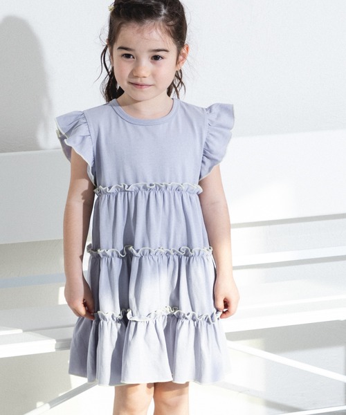 pairmanon(ペアマノン)の「配色メローティアードワンピース(ワンピース・キッズ・パープル/ピンク/ラベンダー/グリーン系その他・110/90/120/130/150/100/140)」の16枚目の写真