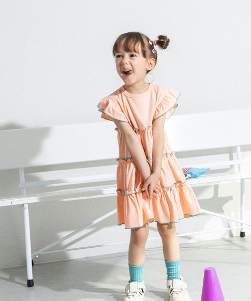 pairmanon(ペアマノン)の「配色メローティアードワンピース(ワンピース・キッズ・パープル/ピンク/ラベンダー/グリーン系その他・110/90/120/130/150/100/140)」の17枚目の写真