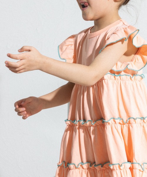 pairmanon(ペアマノン)の「配色メローティアードワンピース(ワンピース・キッズ・パープル/ピンク/ラベンダー/グリーン系その他・110/90/120/130/150/100/140)」の19枚目の写真