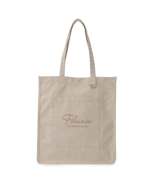 SHOO・LA・RUE（シューラルー）の「◆【推し活にも/A4】うちわの柄まですっぽり入る トートバッグ（トートバッグ・レディース・アイボリー/ブルー/グリーン/ブラック/レッド系1/グレー/ライトパープル/イエロー/ピンク系・00）」の2枚目の写真