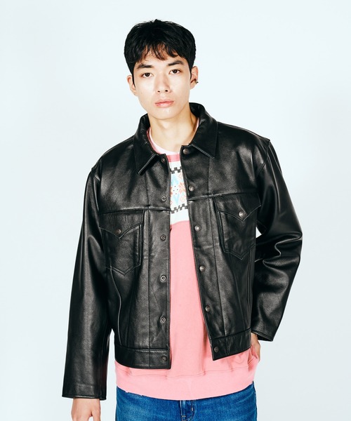 PENNEYS(ぺニーズ)の「PENNEY'S FOREMOST / ペニーズ フォアモスト 60S LEATHER TRACKER JACKET トラッカージャケット(ブルゾン・メンズ・キャメル/ブラック/ブラック系その他2/カーキ系・LARGE/MEDIUM)」の22枚目の写真