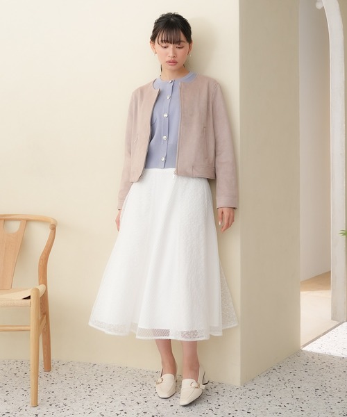 TRUDEA(トルディア)の「スエードノーカラーブルゾン(ブルゾン・レディース・グレイッシュベージュ/ピンクベージュ・SMALL/MEDIUM/LARGE)」の10枚目の写真