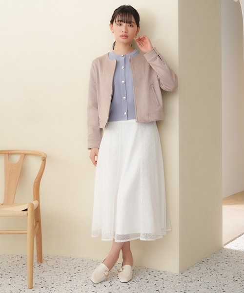 TRUDEA(トルディア)の「スエードノーカラーブルゾン(ブルゾン・レディース・グレイッシュベージュ/ピンクベージュ・SMALL/MEDIUM/LARGE)」の12枚目の写真