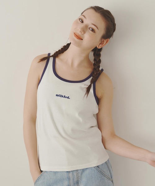 MILKFED.（ミルクフェド）の「MILKFED. TANK TOP（タンクトップ・レディース・ベージュ/ネイビー/ブラック/ホワイト・S/M）」の14枚目の写真