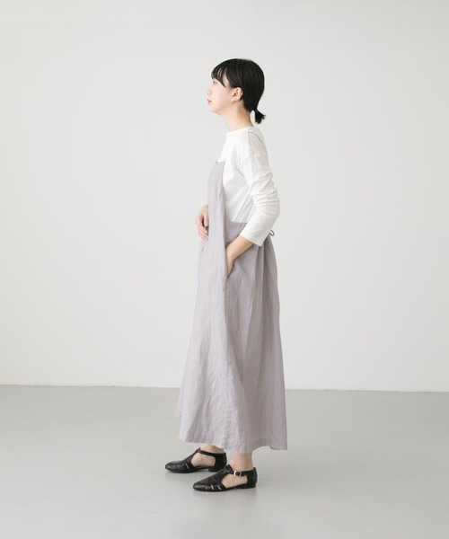 かぐれ（カグレ）の「リネンバックギャザーワンピース（ワンピース