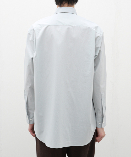 EDIFICE LA BOUCLE(エディフィスラブークル)の「【LA BOUCLE / ラブ―クル】120/SUVIN タイプライター レギュラーカラーシャツ(シャツ/ブラウス・メンズ・ホワイト/ライトグレー/ブラウン・MEDIUM/LARGE)」の7枚目の写真