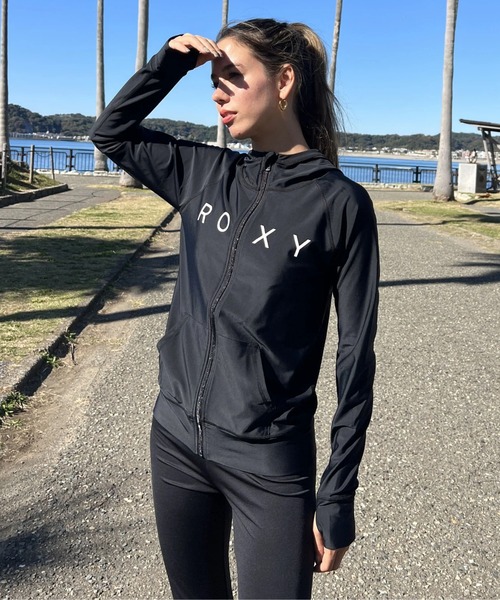 ROXY（ロキシー）の「RASHIE PARKA/ロキシー長袖ジップアップラッシュガード(水着)（ラッシュガード・レディース・ブラック/ホワイト/ブラウン/ネイビー・SMALL/MEDIUM/LARGE）」の10枚目の写真