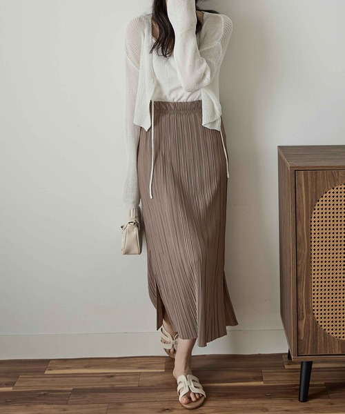 CHAN ME（チャンミ）の「スカートセットアップ（セットアップ・レディース・ライトグリーン/モカ/ブラック・LARGE/MEDIUM）」の10枚目の写真