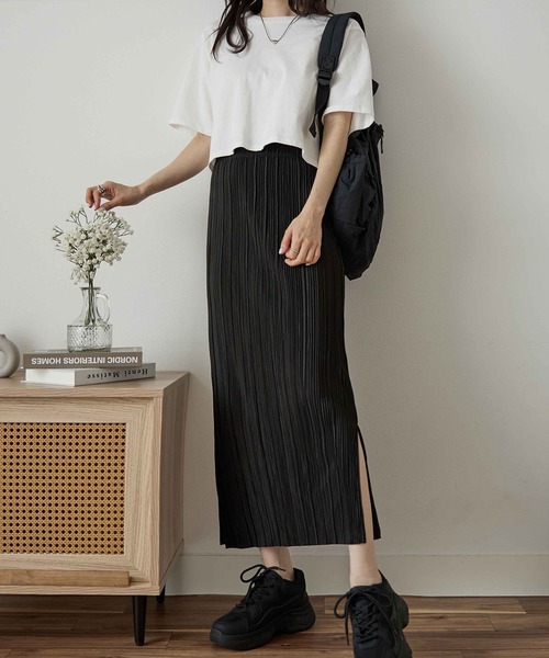 CHAN ME（チャンミ）の「スカートセットアップ（セットアップ・レディース・ライトグリーン/モカ/ブラック・LARGE/MEDIUM）」の20枚目の写真