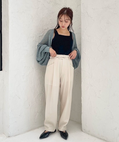 LOWRYS FARM（ローリーズファーム）の「スタイルアップテーパードパンツ 996861（スラックス・レディース・アイボリー/グレー/ブラック・LARGE/MEDIUM）」の11枚目の写真