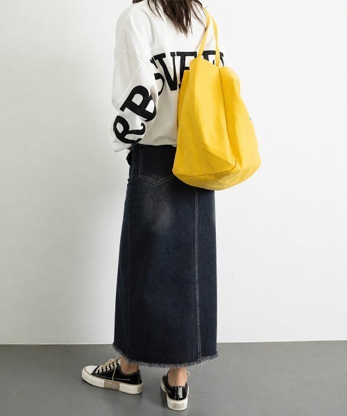 Miniministore(ミニミニストア)の「レトロデニムスカート ハイウエスト 韓国(デニムスカート・レディース・ネイビー・L/S/XL/M)」の5枚目の写真