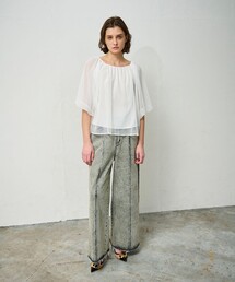 GRACE CONTINENTAL | レイヤードチュールトップ(Tシャツ/カットソー)