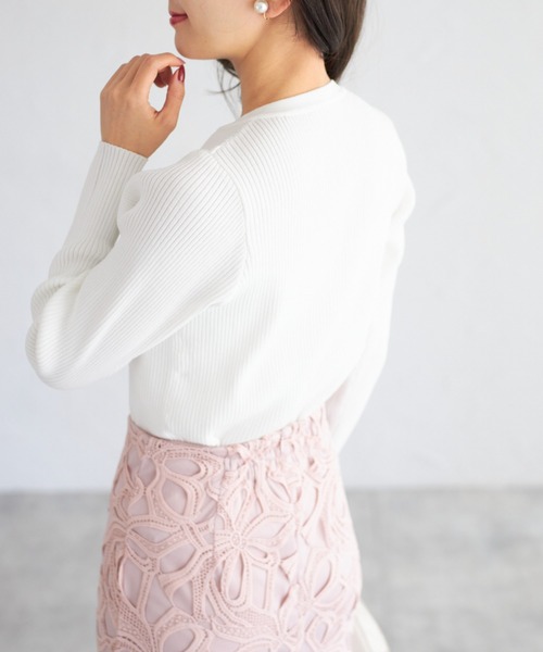 tocco closet（トッコ　クローゼット）の「【ZOZO限定】リブカーディガン（カーディガン/ボレロ・レディース・オレンジ/ラベンダー/ブルー/オフホワイト・M）」の13枚目の写真