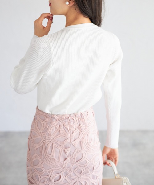 tocco closet（トッコ　クローゼット）の「【ZOZO限定】リブカーディガン（カーディガン/ボレロ・レディース・オレンジ/ラベンダー/ブルー/オフホワイト・M）」の14枚目の写真