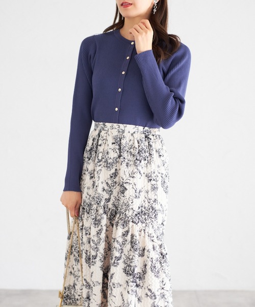 tocco closet（トッコ　クローゼット）の「【ZOZO限定】リブカーディガン（カーディガン/ボレロ・レディース・オレンジ/ラベンダー/ブルー/オフホワイト・M）」の19枚目の写真